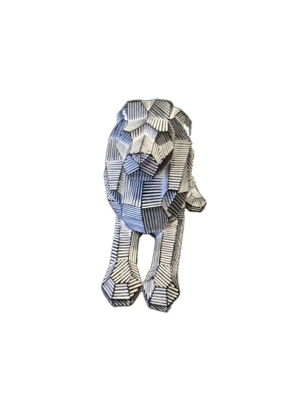 New Large Modern Geometric Lion Abstract Statue Figurine Art Deco Room Decor
